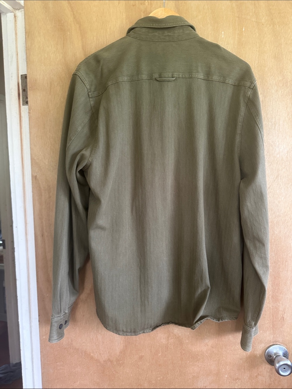 J. Crew Olive Green Lightweight Button-Up Shirt Jacket - Picture 6 of 7